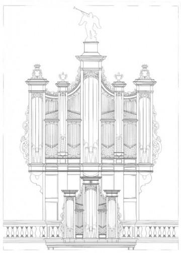 Projet de l'orgue restauré. (c) Manufacture d'orgues Thomas